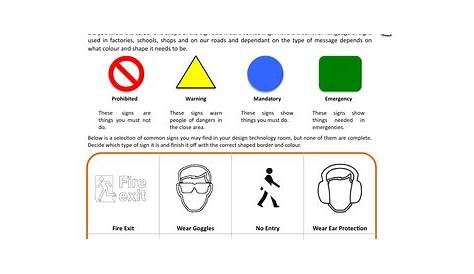 health and safety worksheet