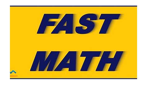 fast math worksheet