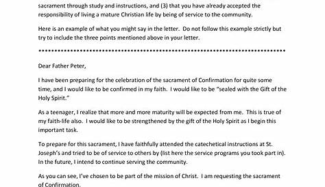 sample letter to request confirmation