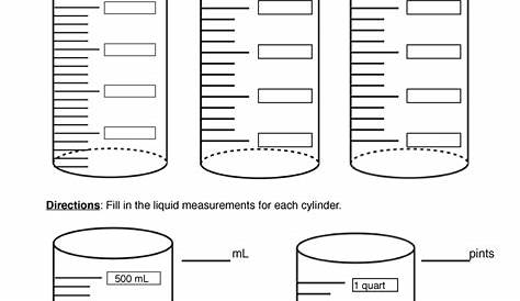liquid measurement worksheet