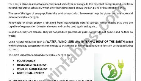 RENEWABLE ENERGY - ESL worksheet by laurema2002@gmail.com