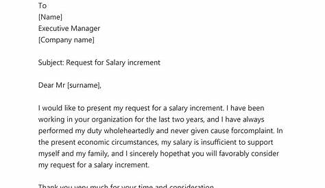 sample salary increase letter to employer pdf