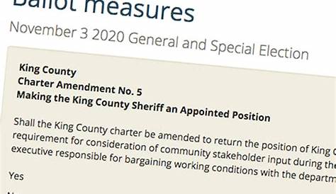 All King County charter amendments are passing | Renton Reporter
