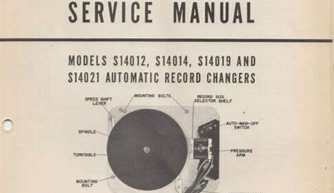 zenith turntable manual