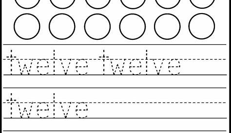 Number 12 Worksheet Preschoolers 001 Printable Coloring Pages For Kids