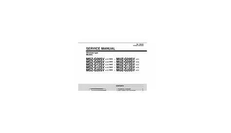 Mitsubishi msz ge12na owners manual - United States Manuals Working
