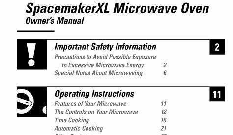GE SPACEMAKERXL JVM1410 OWNER'S MANUAL Pdf Download | ManualsLib