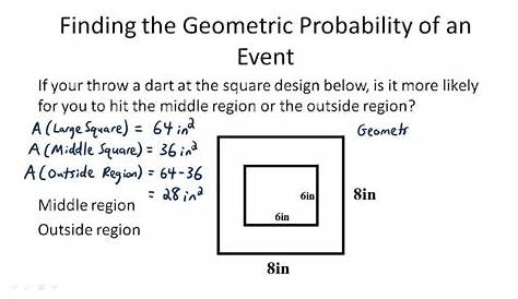 geometric probability worksheets with answers