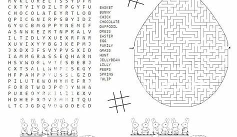 easter kids activity sheets printable free
