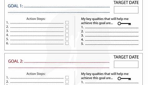 printable pdf goal setting worksheet