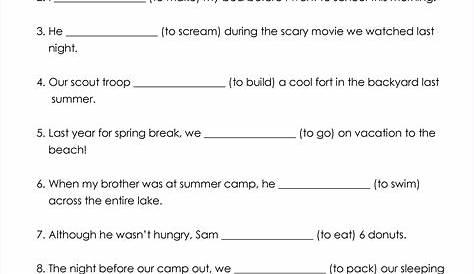 Verb Tenses Worksheet Grade 3 Worksheet : Resume Examples