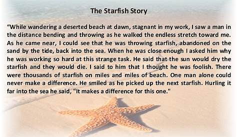 starfish story printable