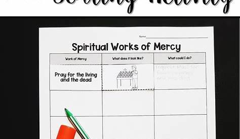 Corporal and Spiritual Works of Mercy Sorting Activity | Works of mercy