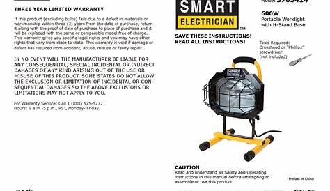 SMART ELECTRICIAN 3705414 USER INSTRUCTION MANUAL Pdf Download | ManualsLib