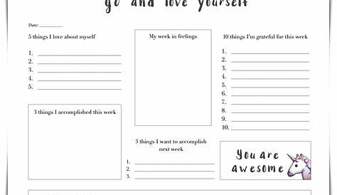 Self Esteem Worksheets For Adults — db-excel.com