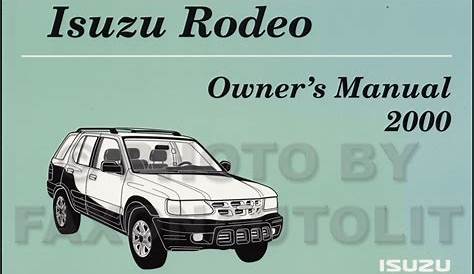 free isuzu rodeo repair manual pdf