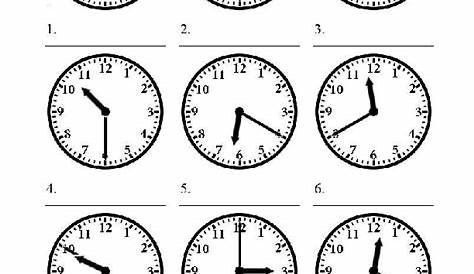 telling time in spanish worksheets