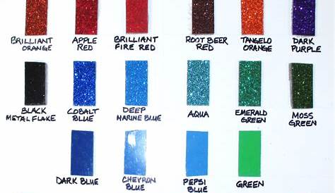 gel coat color chart