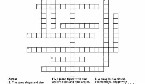 Geometry Crossword Puzzle - WordMint