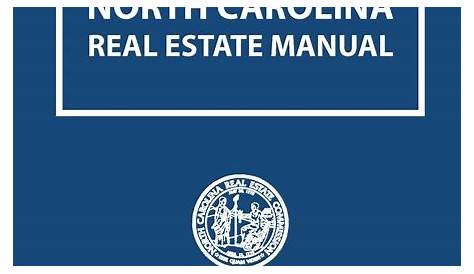 North Carolina Real Estate Commission Publications - North Carolina Real Estate Manual 2020-2021