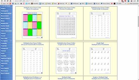 multiplication worksheet math aids