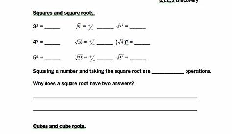 solving square and cube root equations worksheets