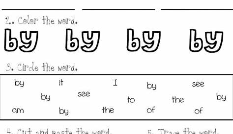 sight word of worksheets