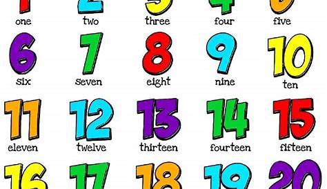 number from 1 to 20