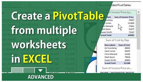 pivot table from multiple worksheets