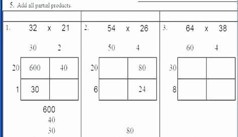 multiplication box method worksheet