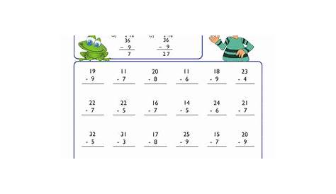 math subtraction worksheet 2nd grade