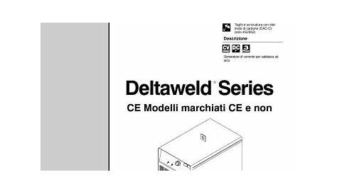Miller DELTAWELD 302 Manuale utente | Manualzz