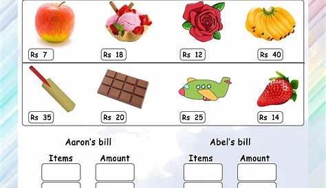 money worksheet for grade 3 in rupees - Yahoo India Image Search