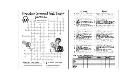 forensic science toxicology worksheet