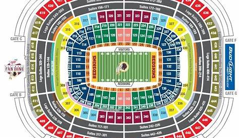 Fedex Field Seating Chart With Seat Numbers | Elcho Table