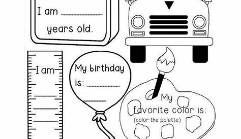 Preschool All About ME Coloring Pages Worksheets - Free Printable