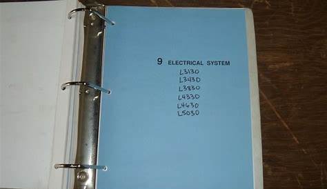 Kubota L3130 L3430 L3830 L4330 Tractor Electrical Wiring Diagram Manual