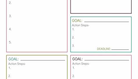 goal planning worksheets