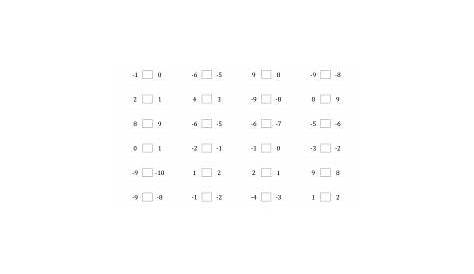 integers and their opposites worksheets