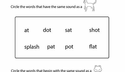 Kindergarten Phonics Worksheet | Worksheets Worksheets