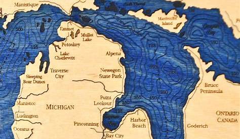 Great Lakes Nautical Chart 2D Wall Art 13"x16" | Sea and Soul Charts
