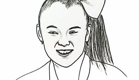 JoJo Siwa Coloring Pages Pencil Drawing - Free Printable Coloring Pages