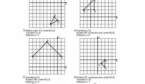 geometry translation worksheets