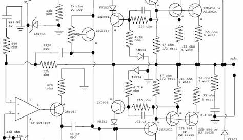 100W RMS Audio Amplifier | Electronic Schematic Diagram