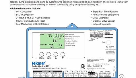 tekmar boiler control 260 manual