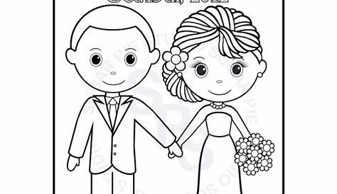 wedding coloring book printable