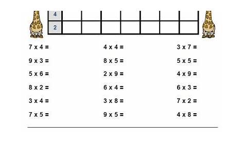 multiplication 3's worksheet