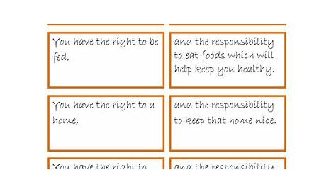 rights and responsibilities worksheets ks2