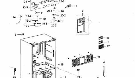 Samsung model RF28M9580SR/AA-00 bottom-mount refrigerator genuine parts