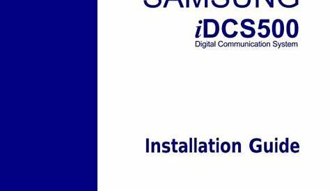 Samsung IDCS500 Instruction Manual - Samsung Telephone